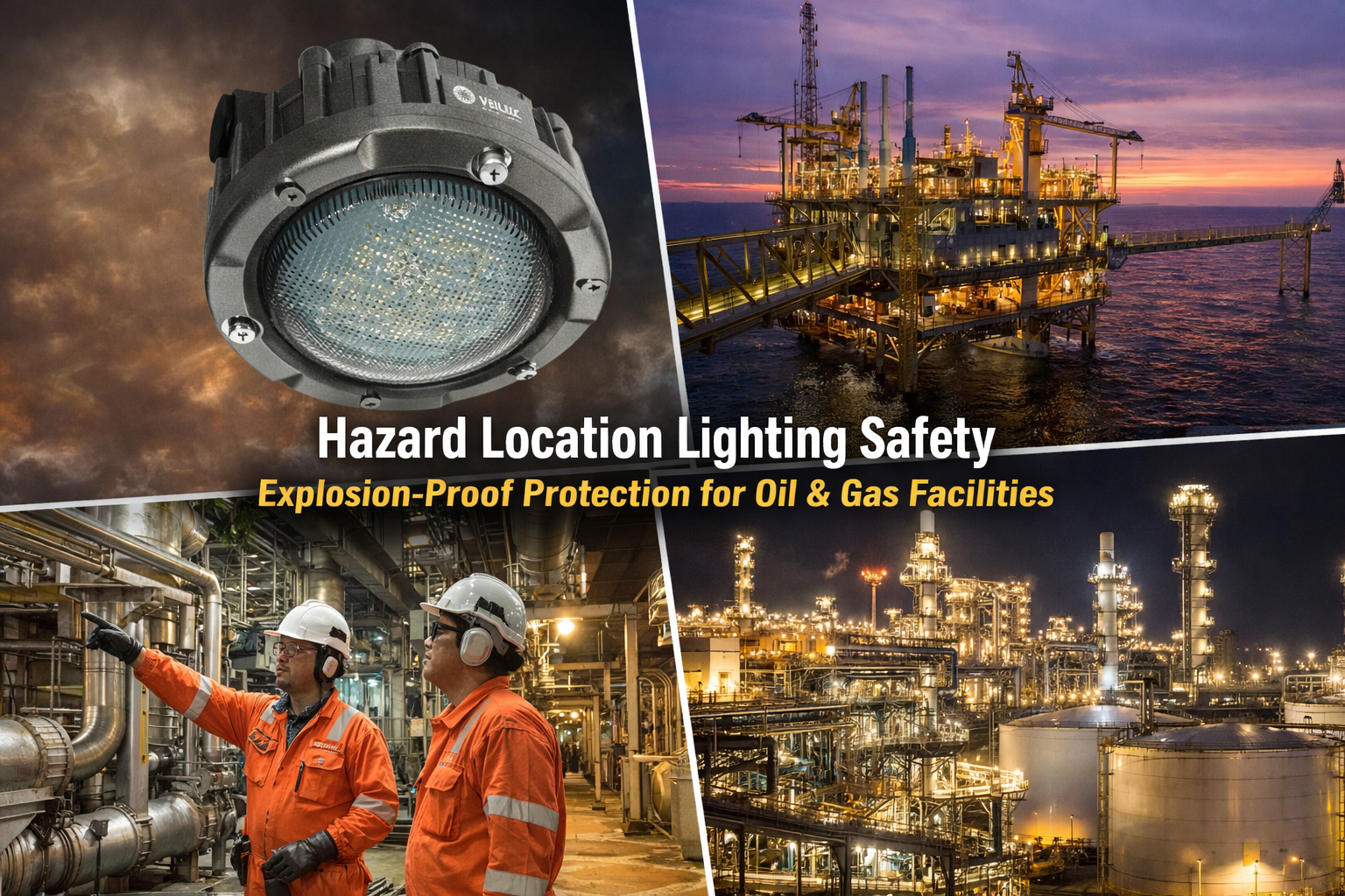 Explosion proof lighting in oilfields