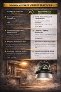 Common mistakes vs best practices in explosion-proof lighting compliance